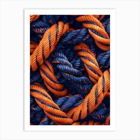 Blue And Orange Ropes 2 Art Print