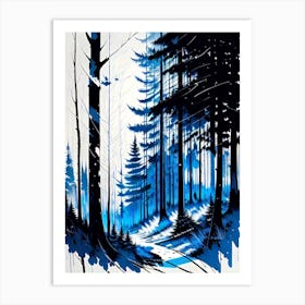 Blue Forest 2 Art Print