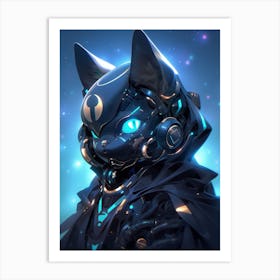 Futuristic Cat 1 Art Print