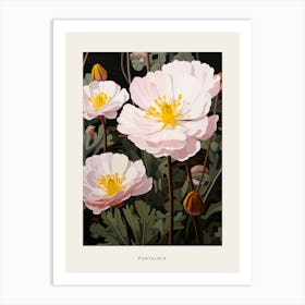 Flower Illustration Portulaca 1 Poster Art Print