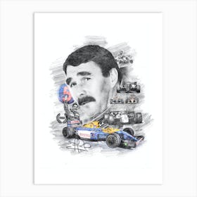 Nigel Mansell Art Print