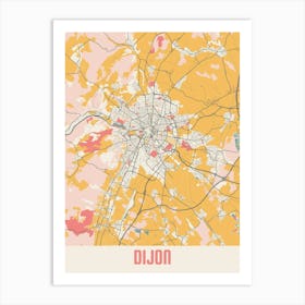 Dijon Map Poster Art Print