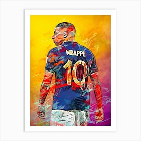 Kylian Mbappé France 3 Art Print