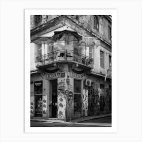 Streets of Athens| Black and White Photography Art Print