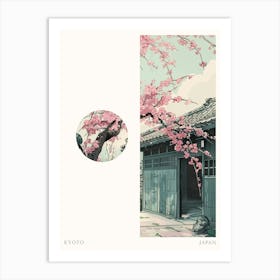 Kyoto Japan 1 Cut Out Travel Poster Art Print
