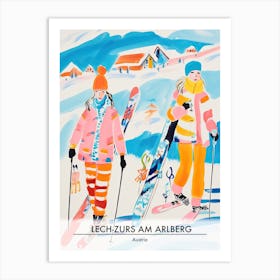 Lech Zurs Am Arlberg   Austria, Ski Resort Poster Illustration 2 Art Print