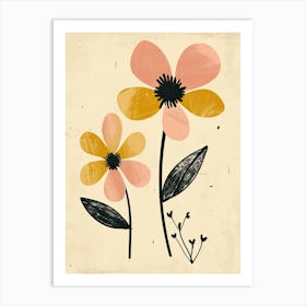 Missoula Flower Market Boho Minimalist Style Art Print