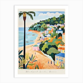 Poster Of Blackpool Sands, Devon, Matisse And Rousseau Style 2 Art Print