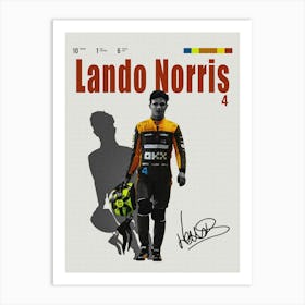 Lando Norris Minimal Art Print