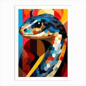 Snake Geometric Abstract 4 Art Print