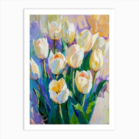 White Tulips Art Print