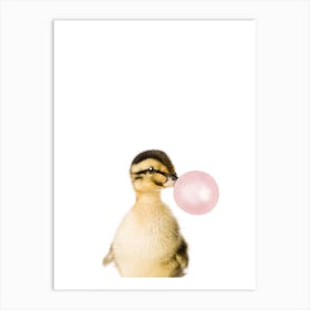 Bubble Gum Duck Art Print