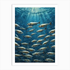 Sardine School Art Print