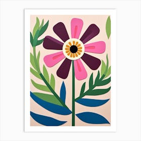Cut Out Style Flower Art Cosmos 2 Art Print