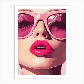 Pink Sunglasses Affiche