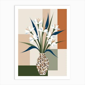 Lilies In A Vase 1 Art Print