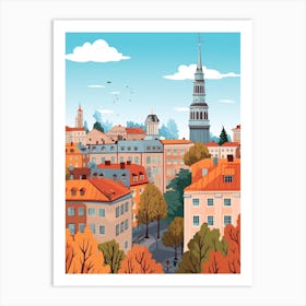 Sweden 1 Travel Illustration Art Print