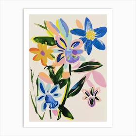 Painted Florals Monkey Orchid 1 Art Print