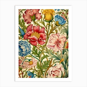 Floral Wallpaper 207 Art Print