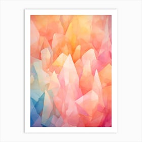 Colourful Abstract Geometric Polygons 6 Art Print