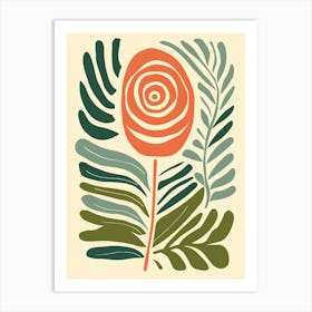 Rose With Leaves Art Print