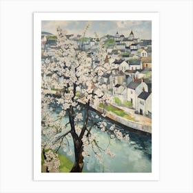 Fowey (Cornwall) Painting 2 Art Print