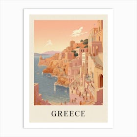 Vintage Travel Poster Greece 2 Art Print
