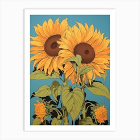 The Sunflowers  Shined Through  Art Print