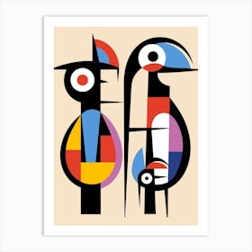 Penguin Abstract Minimalist 1 Art Print