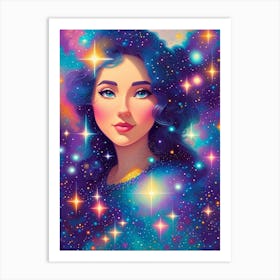 Fantasy Galaxy Girl 3 Art Print