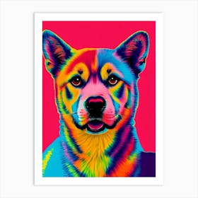 Akita Andy Warhol Style Dog Art Print