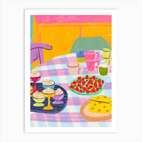 Table Full Of Food Art Print