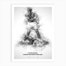 Muhammad Ali Sketch 1 Art Print