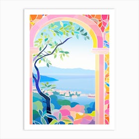 Ravello, Italy Colourful View 4 Art Print