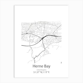 Herne,Germany Minimalist Map Art Print