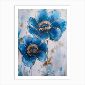 Blue Flowers 81 Art Print