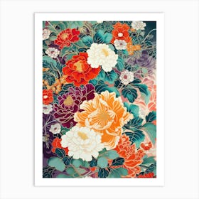 Hokusai  Great Japan Floral Japanese 12 Art Print