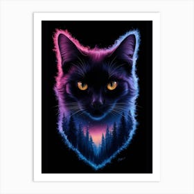 Cat In The Forest 1 Art Print