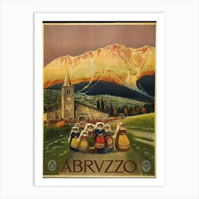 Abrvzzo, Italy Travel Poster, Karen Arnold Art Prin