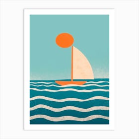 Sailboat In The Ocean 1 Art Print