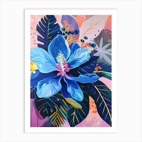 Blue Hibiscus 2 Art Print