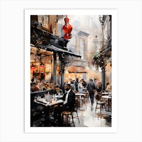 Notes of Silence: Jazz and Drinks in the City Art Print