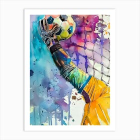 Football Player Watercolor Art (9) Art Print