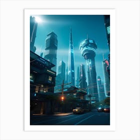 Futuristic City 4 Art Print