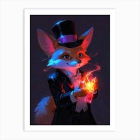 Magician Fox Art Print