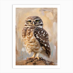 Burrowing Owl Painting 7 Art Print