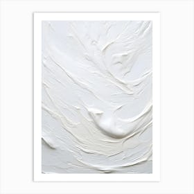 White Paint Texture Art Print