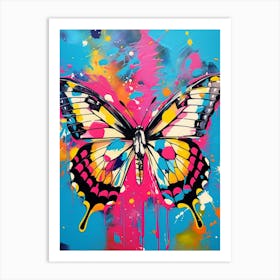 Pop Art Tiger Swallowtail Butterfly 2 Art Print