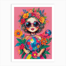 Flower Girl Art Print