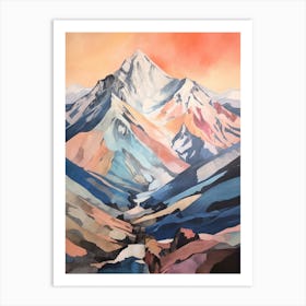 Mount Elbert Usa Mountain Painting Art Print